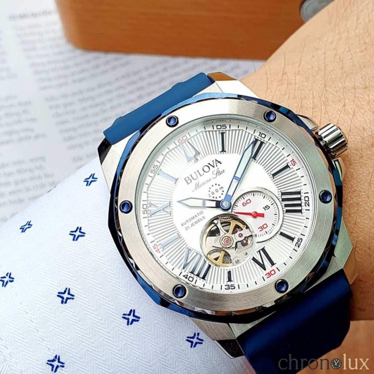 BULOVA MARINE STAR 'SERIES A' - BLUE