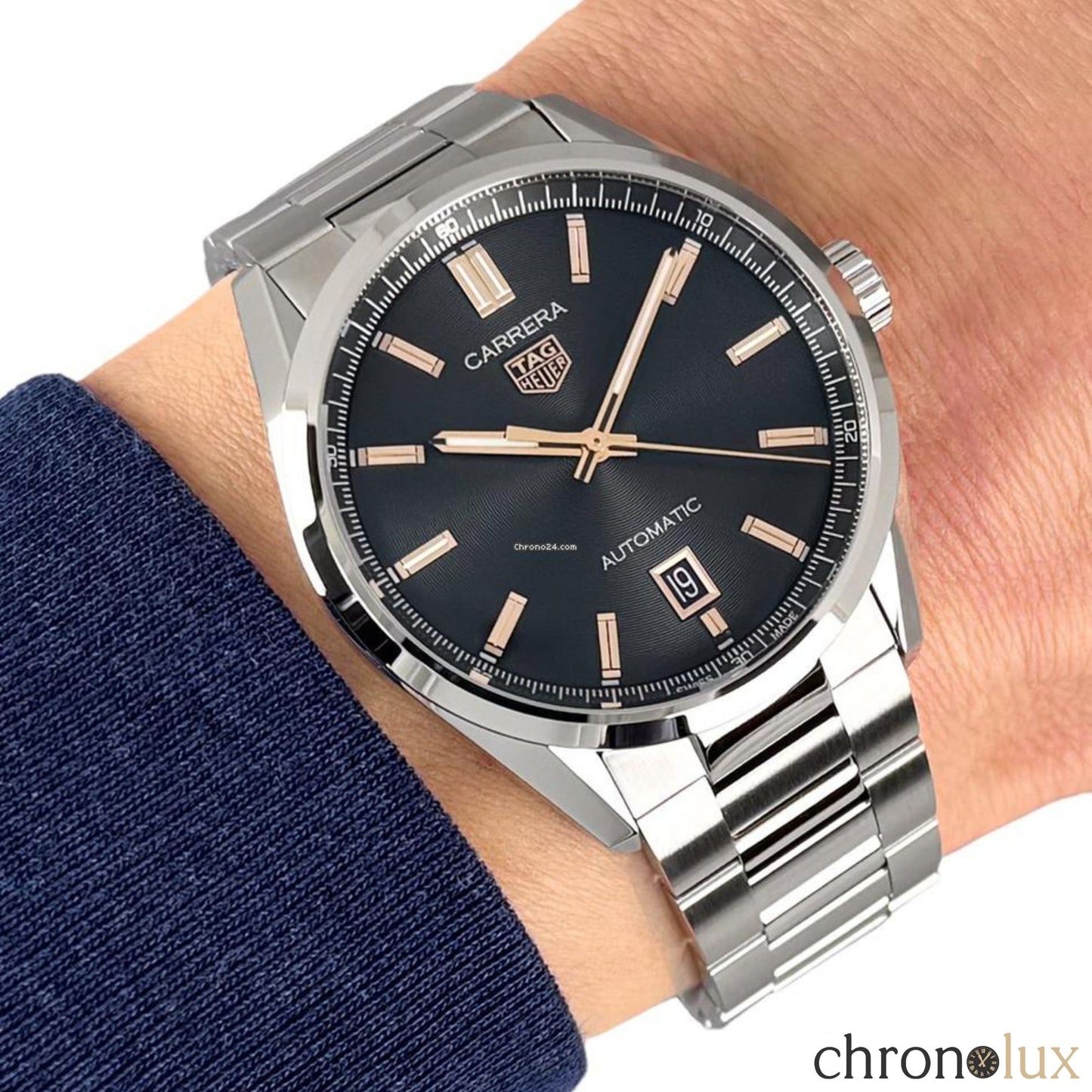 TAG HEUER CARRERA DATE - BLACK/GOLD