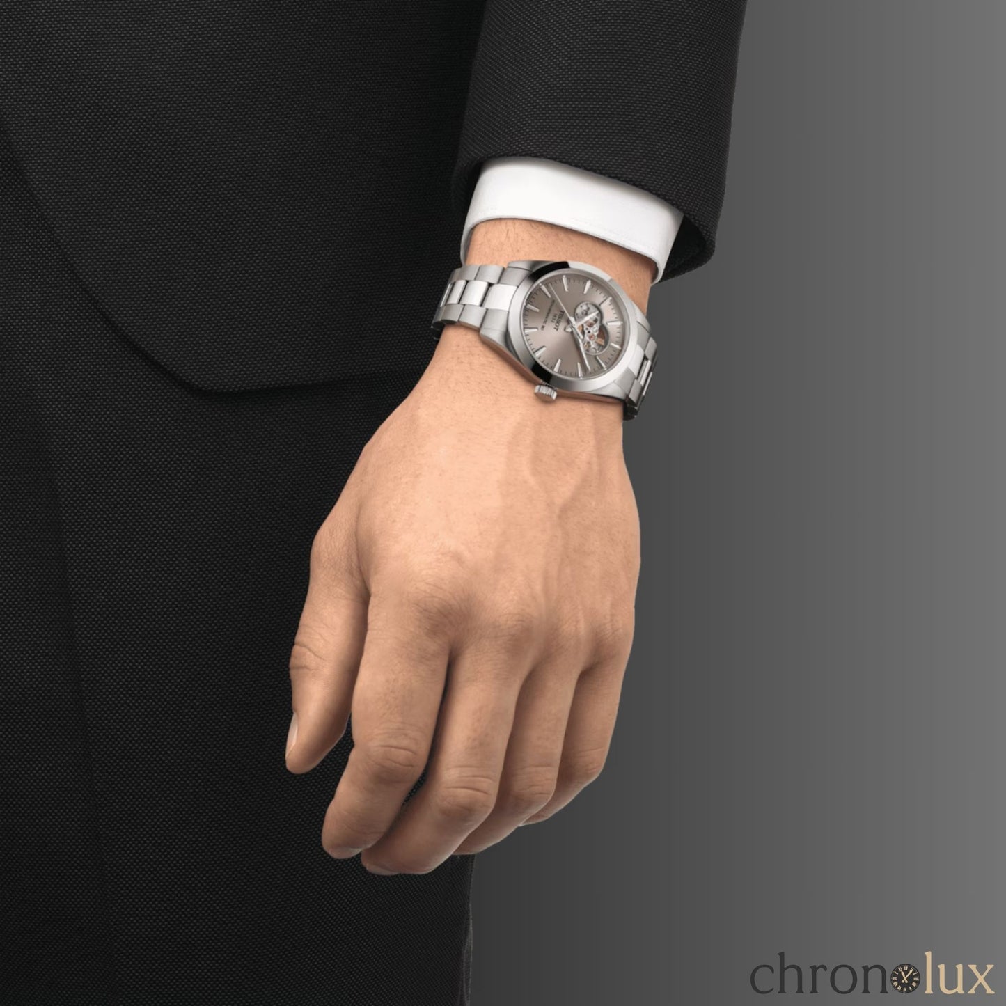 TISSOT GENTLEMAN OPEN HEART - GREY