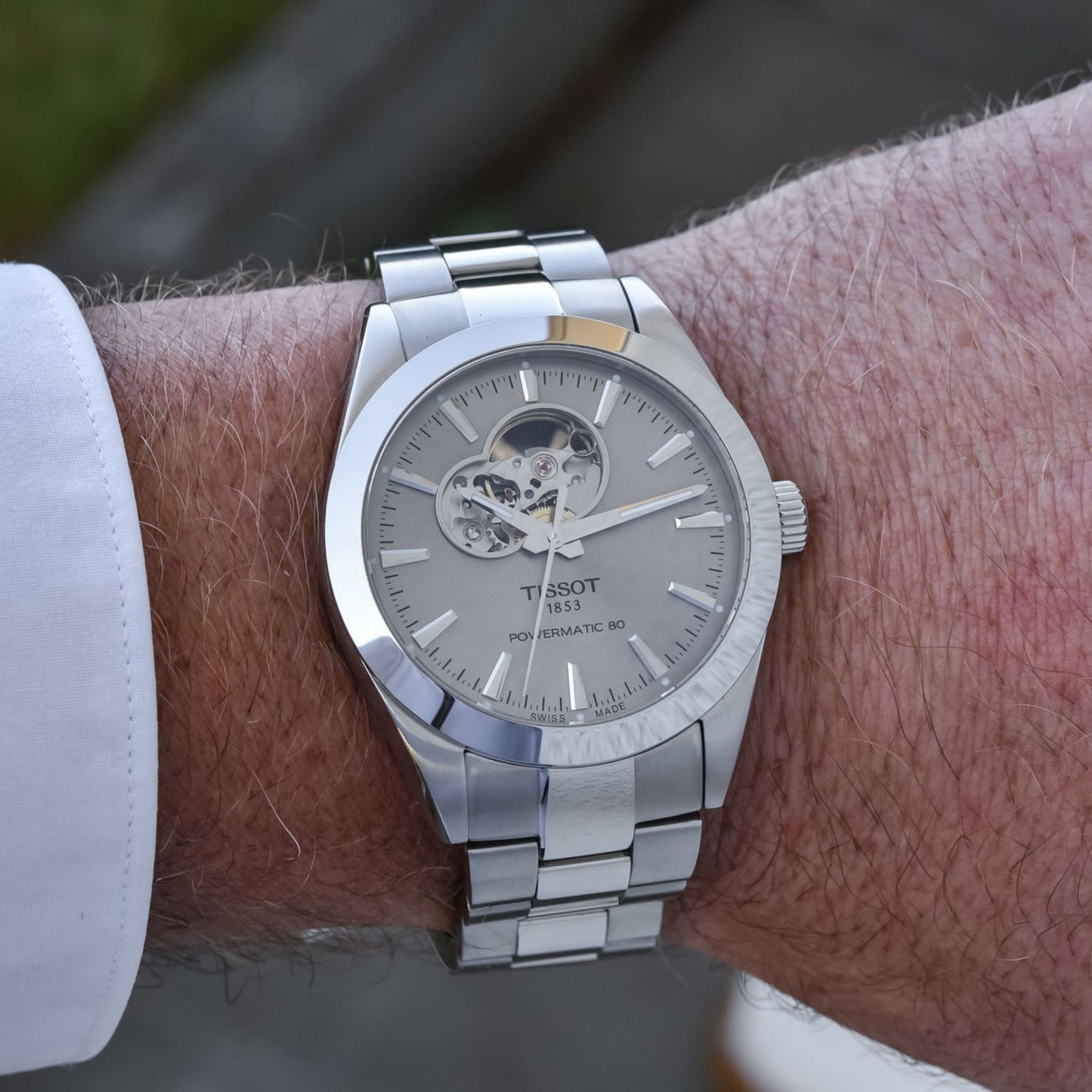 TISSOT GENTLEMAN OPEN HEART - GREY