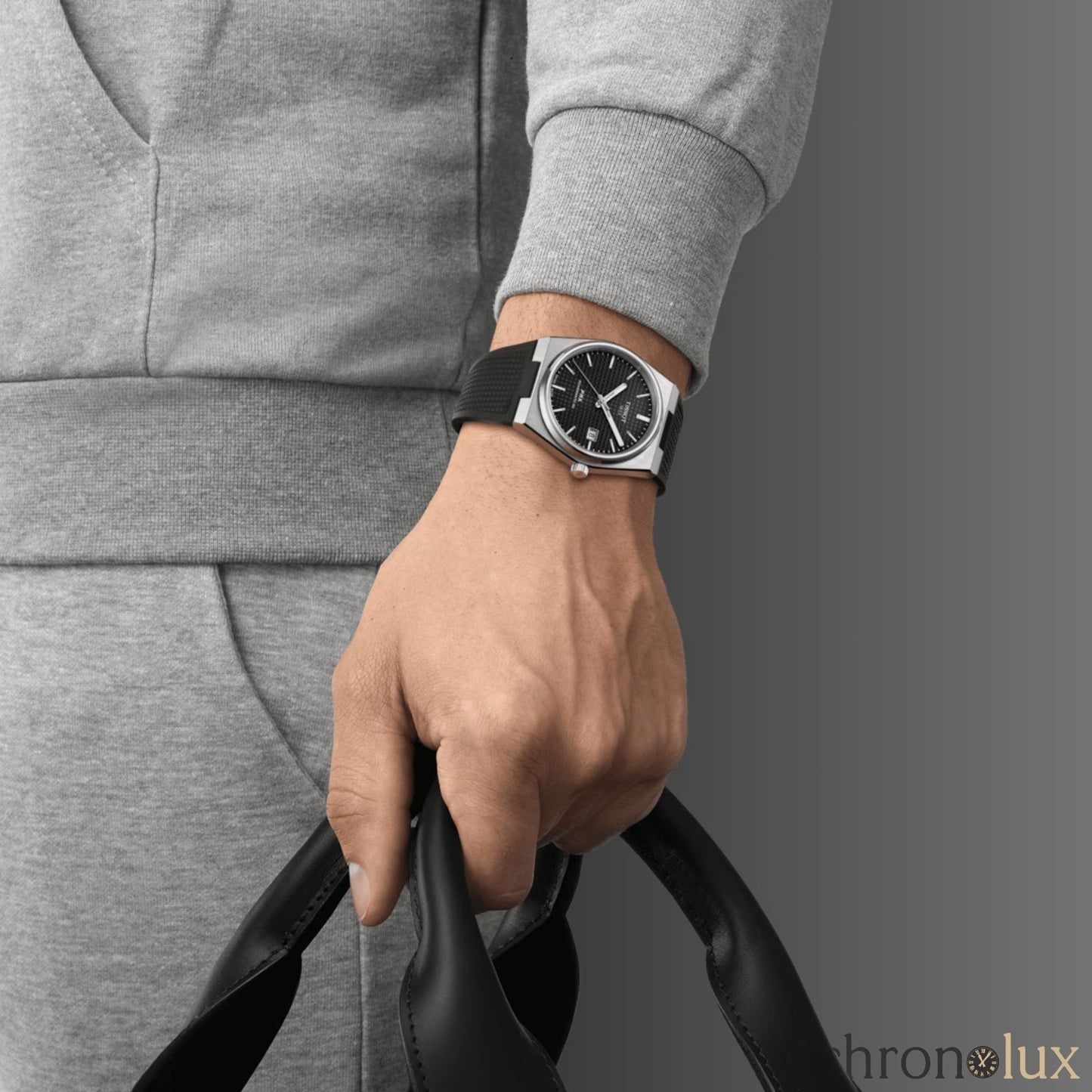 TISSOT PRX POWERMATIC RUBBER 40MM - BLACK