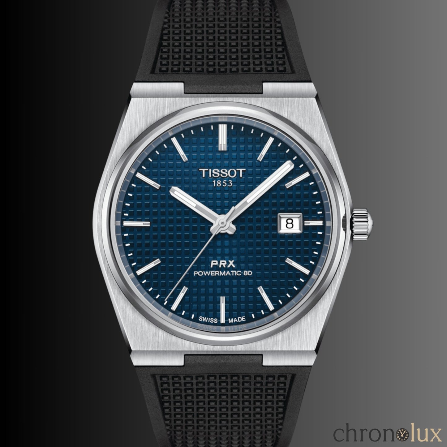 TISSOT PRX POWERMATIC RUBBER 40MM - BLUE