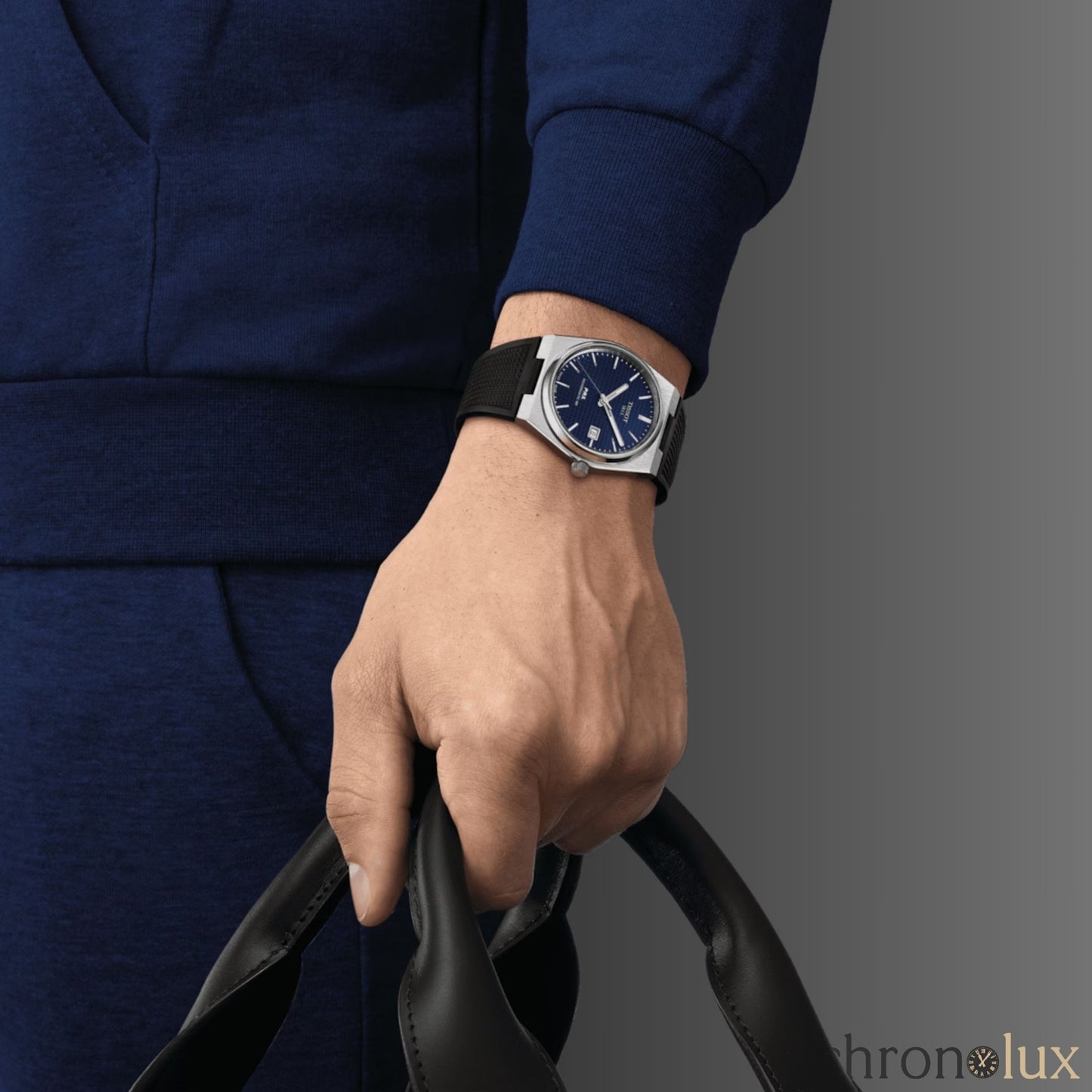 TISSOT PRX POWERMATIC RUBBER 40MM - BLUE