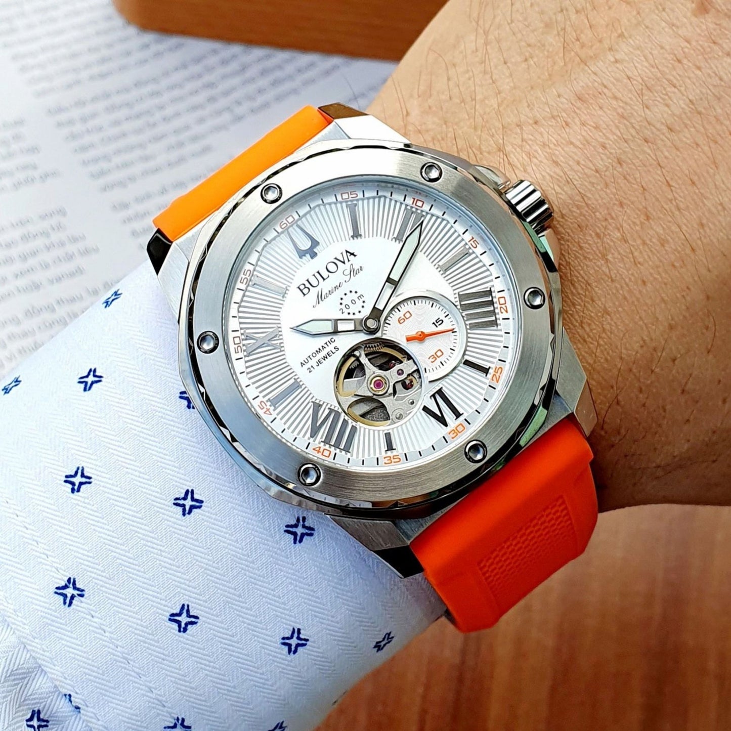 BULOVA MARINE STAR 'SERIES A' - ORANGE