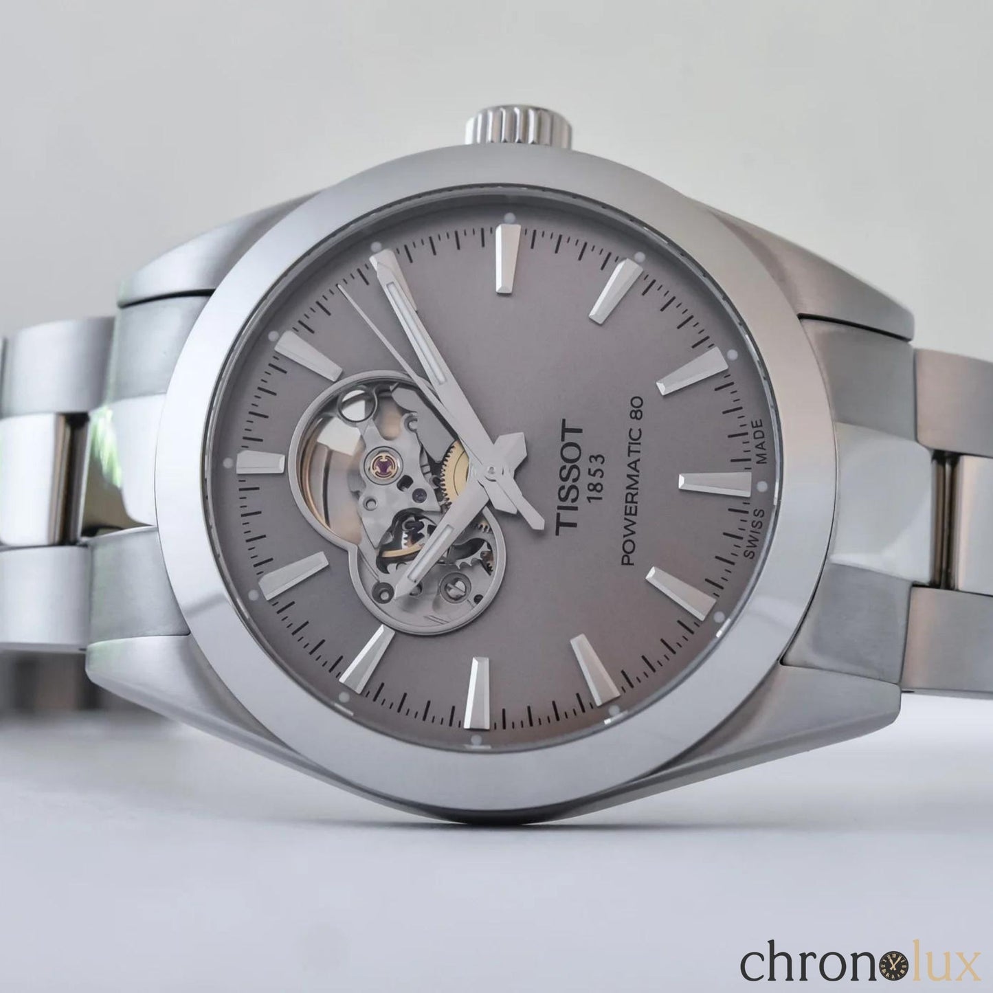 TISSOT GENTLEMAN OPEN HEART - GREY
