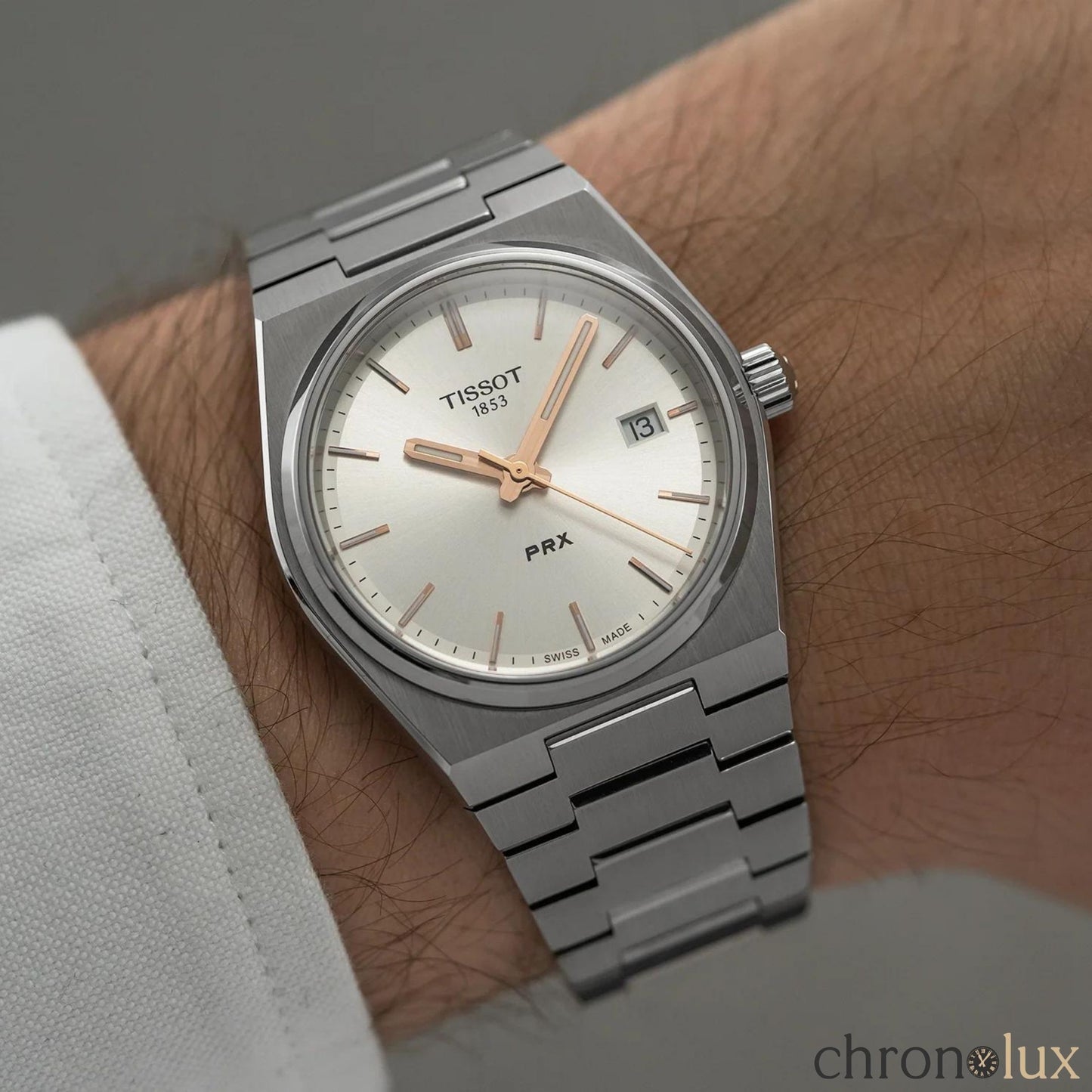 TISSOT PRX 35MM - WHITE/ GOLD